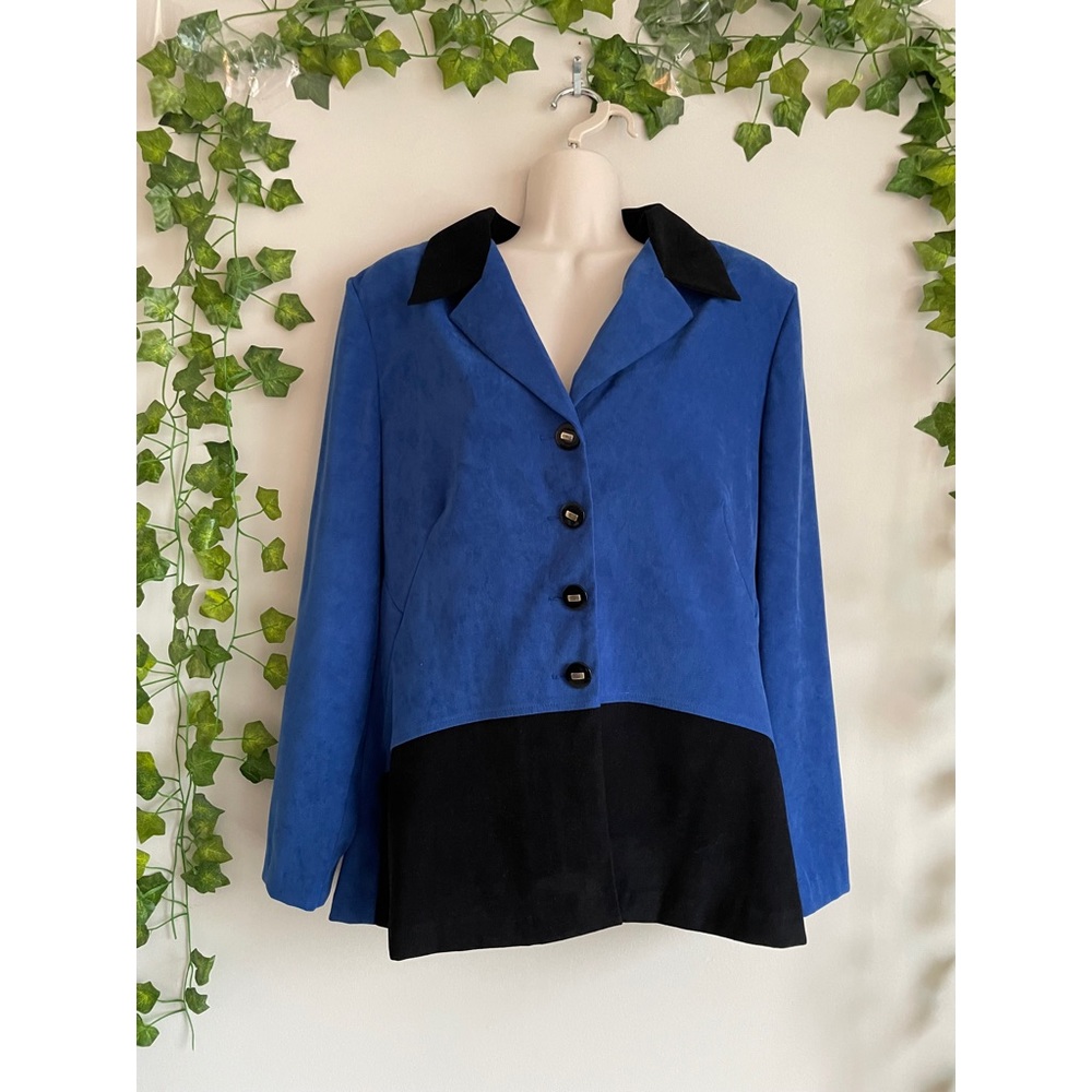 ❗️FINAL SALE! Awesome 80’s Suede Colorful Block Vintage Blazer